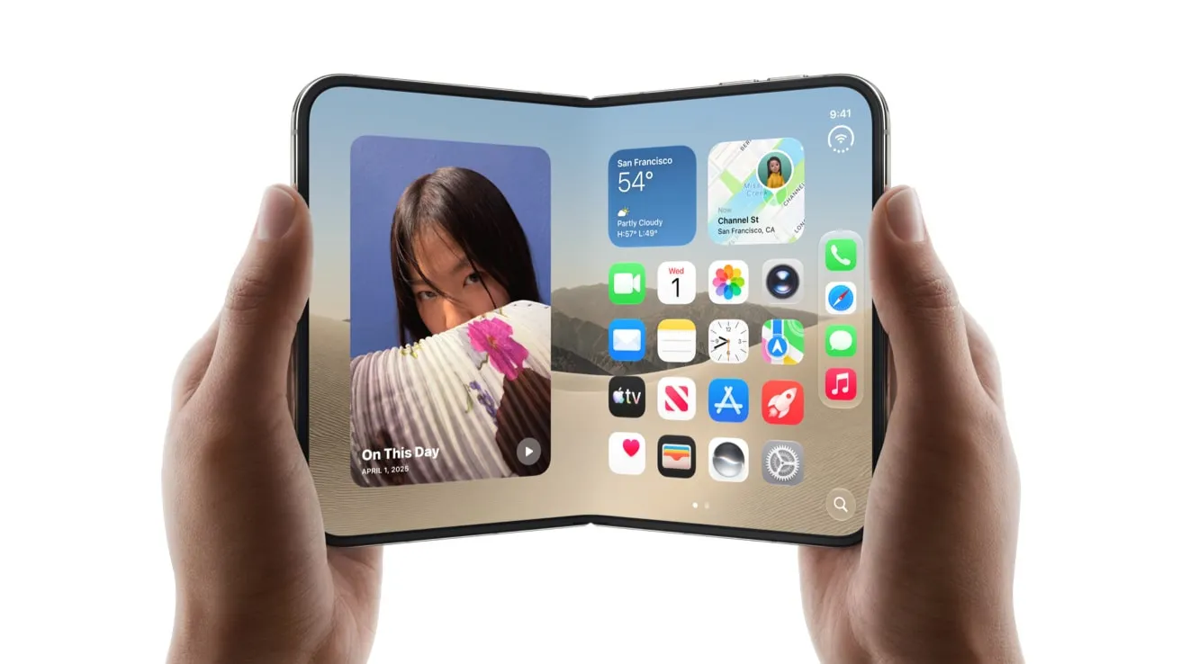 Vnitřní displej 7,6 palce se dvěma stránkami plochy. Foto: Apple